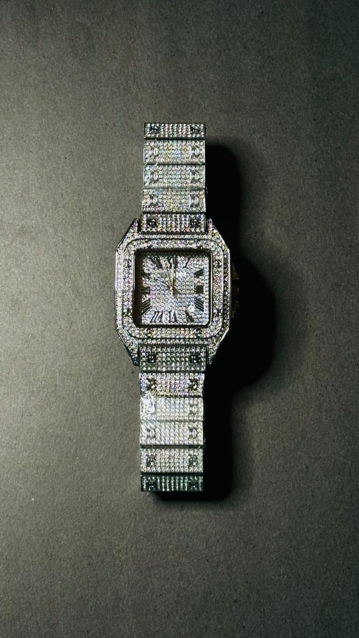 Iced Out Cartier Silver