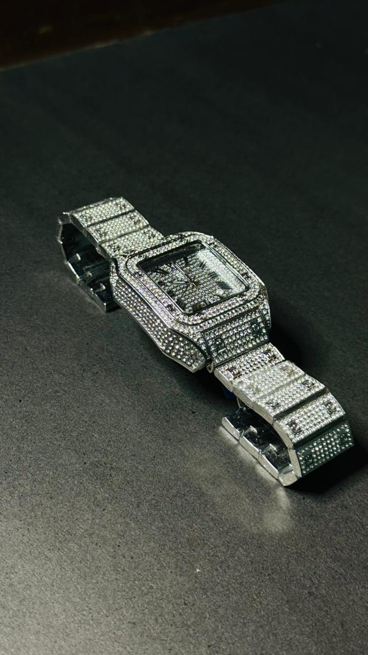 Iced Out Cartier Silver