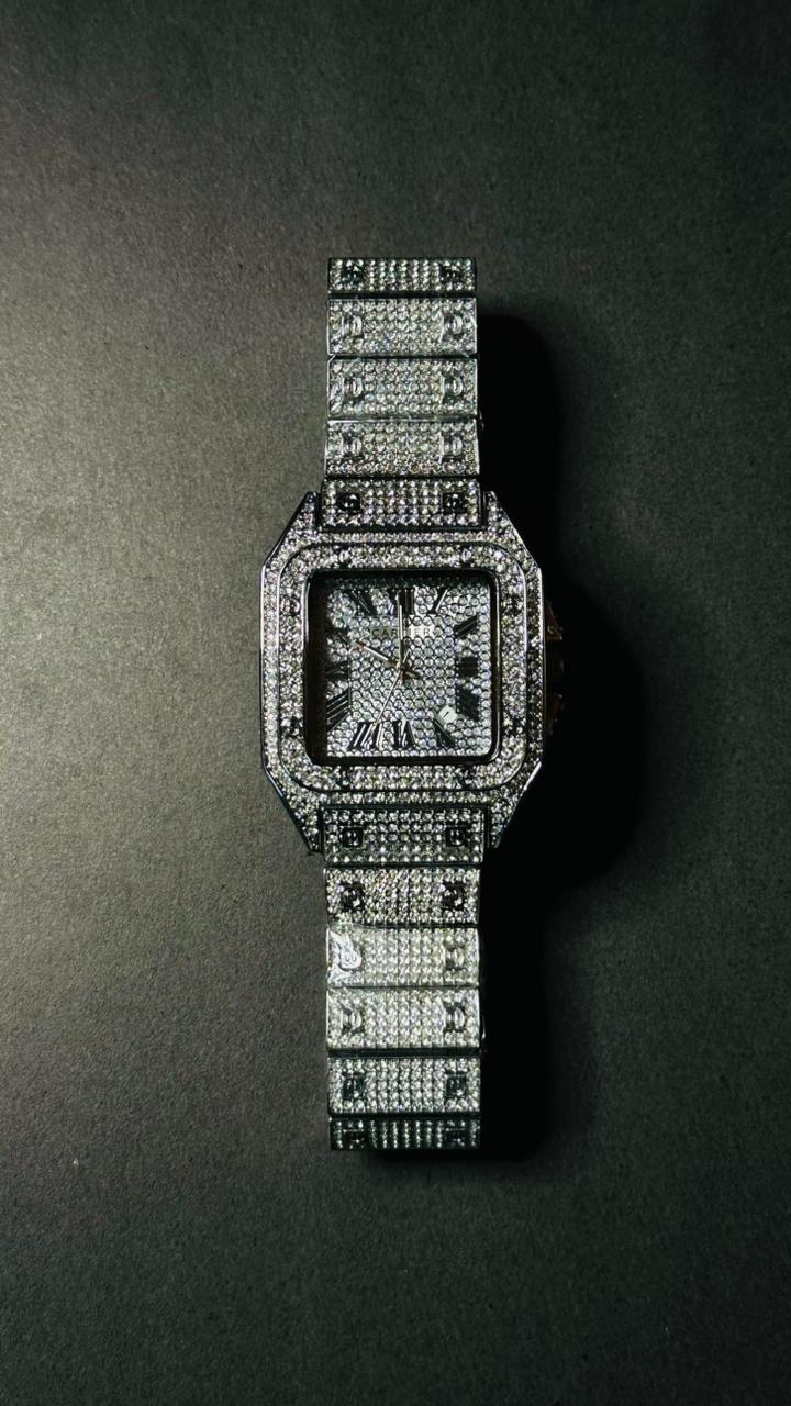 Iced Out Cartier Silver